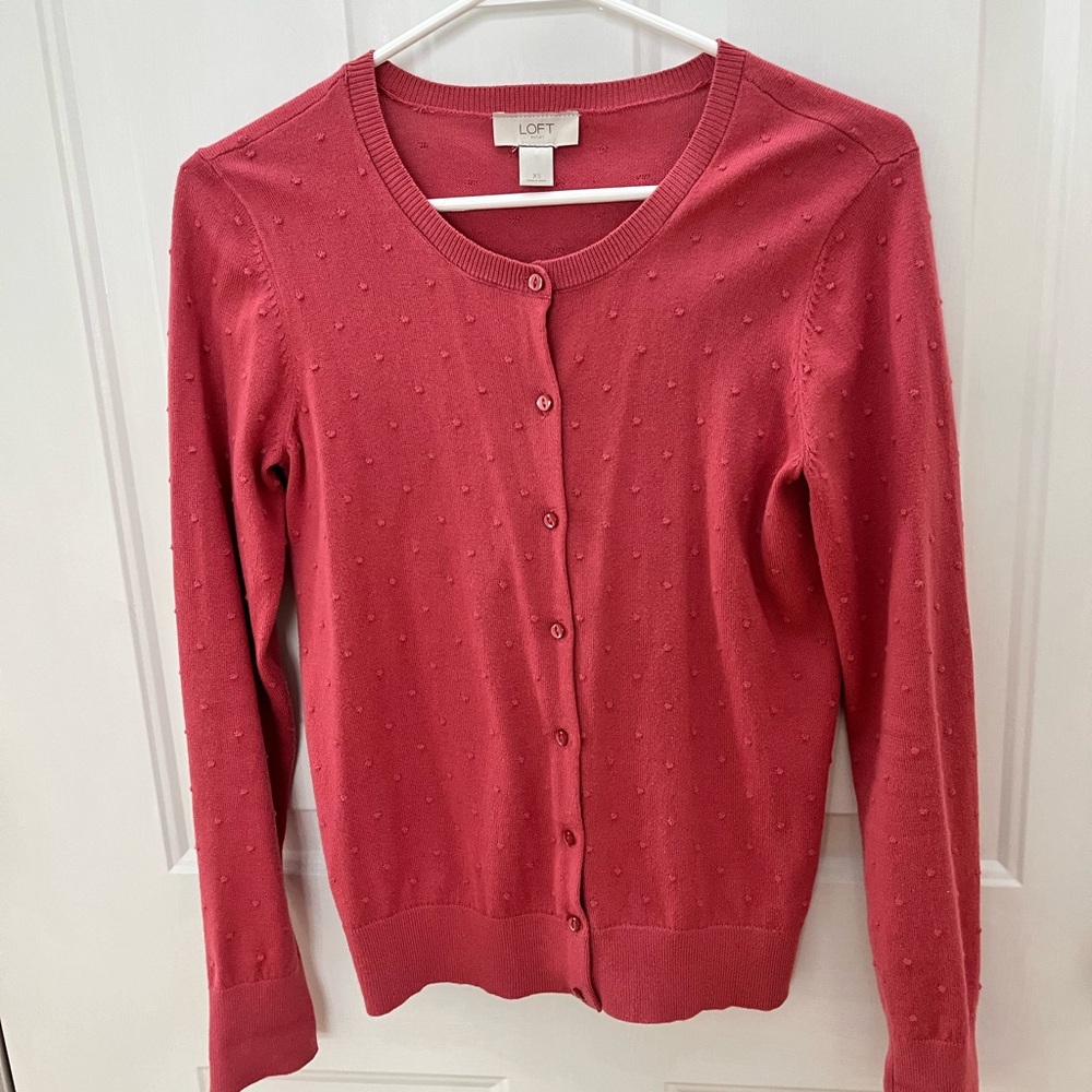 Loft Women's Salmon-Pink Sweater